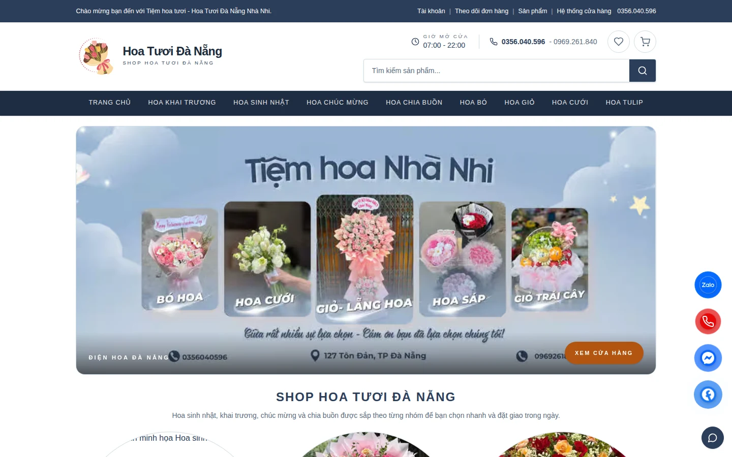 Nhà Nhi Flower Shop — E-commerce & Customer Experience project by Minh Vo (Astro, React, Cloudflare)